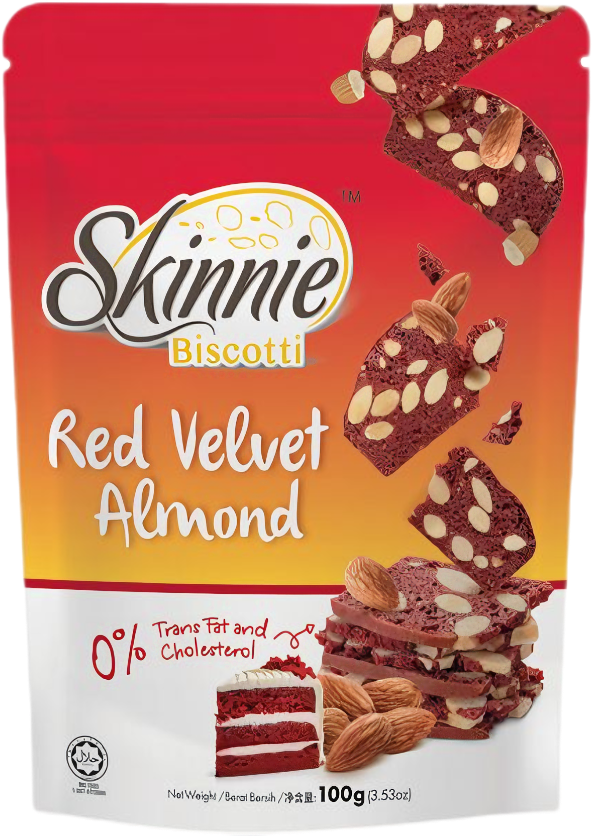 Skinnie Biscotti 100gram Pouch - Redvelvet Almond (Copy)