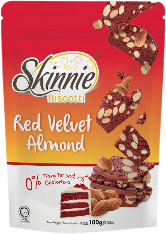Skinnie Biscotti 100gram Pouch - Redvelvet Almond (Copy)